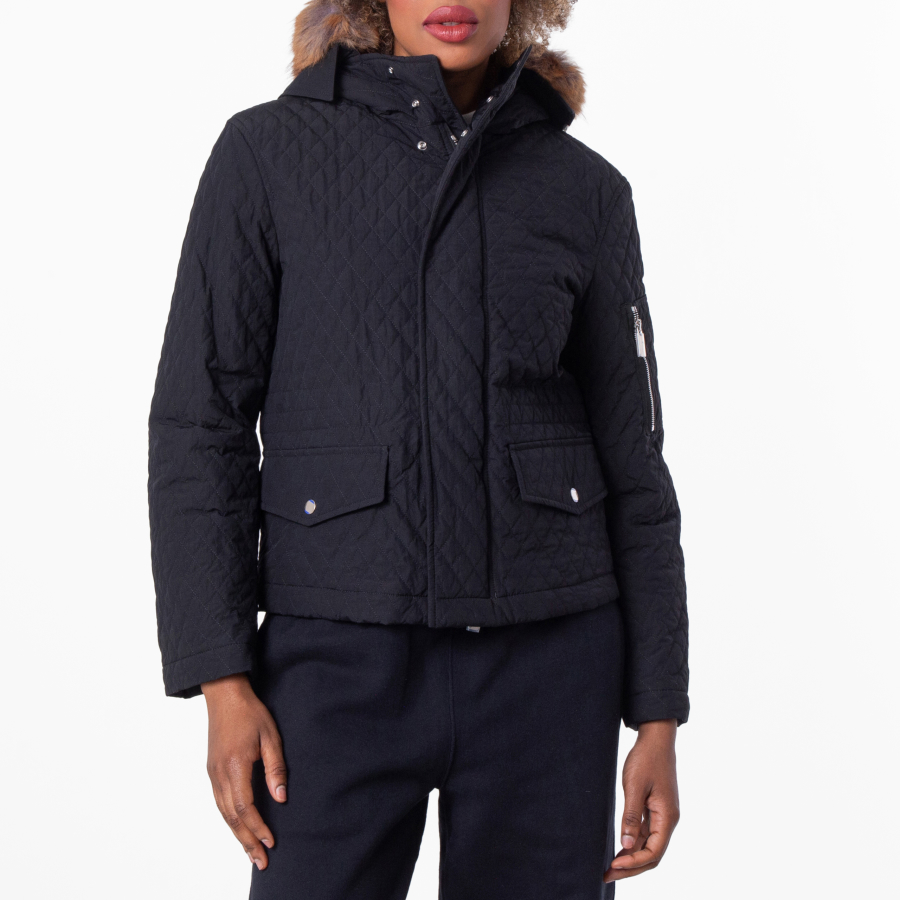 Burberry Womens Black Quilted Insulated Jacket