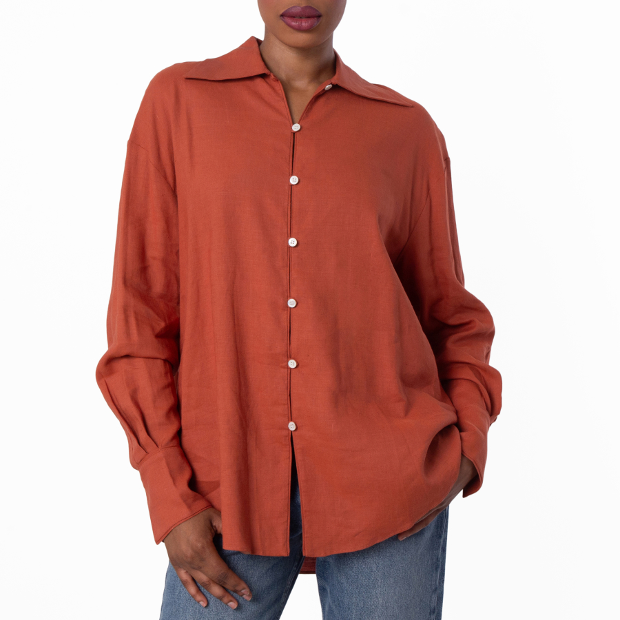 Bally Long-Sleeved Relaxed Linen-Blend Shirt