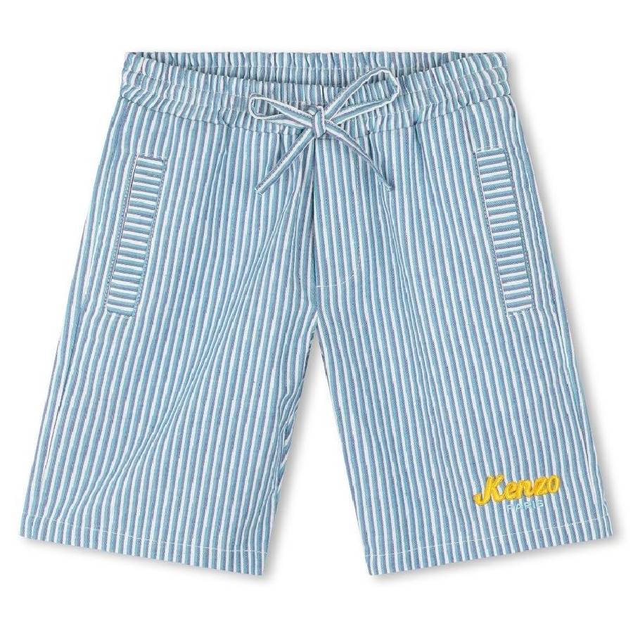 Kenzo Boys Embroidered Logo Striped Shorts