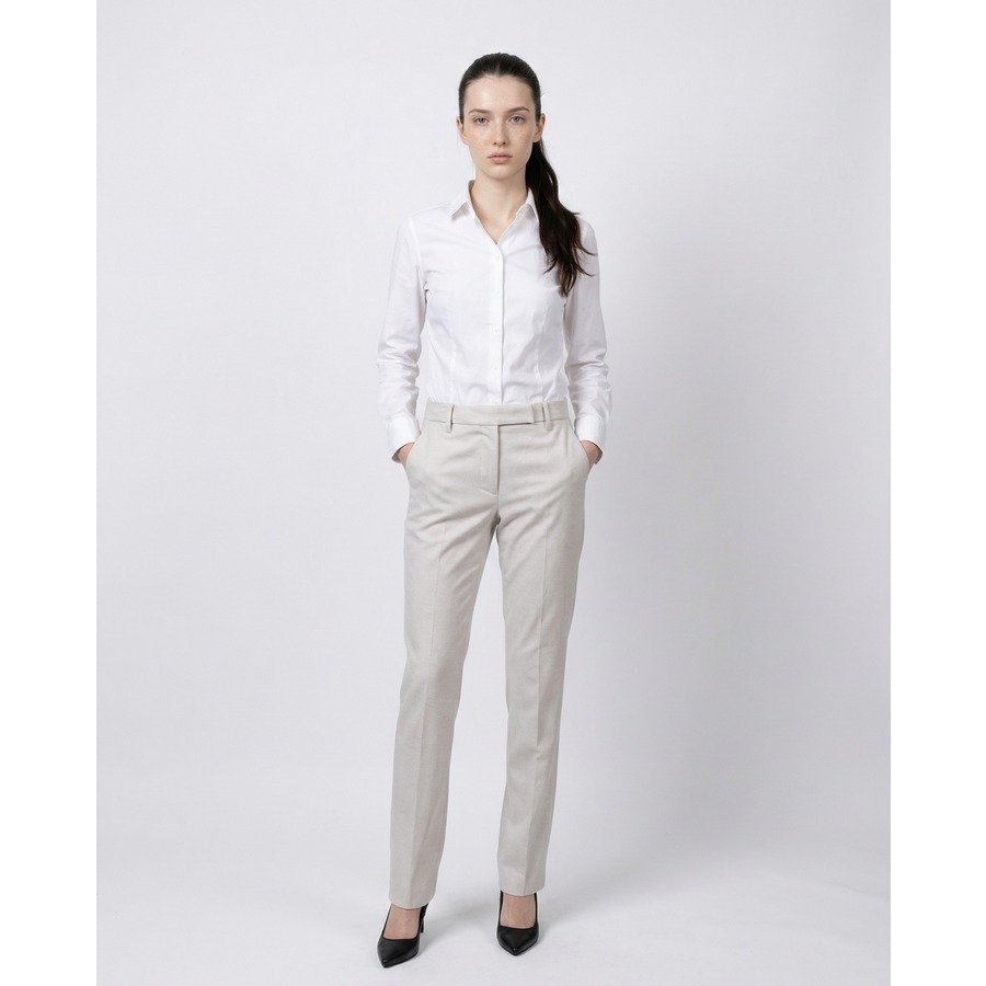 Brunello Cucinelli Tailored Cotton-Blend Trousers — Beige