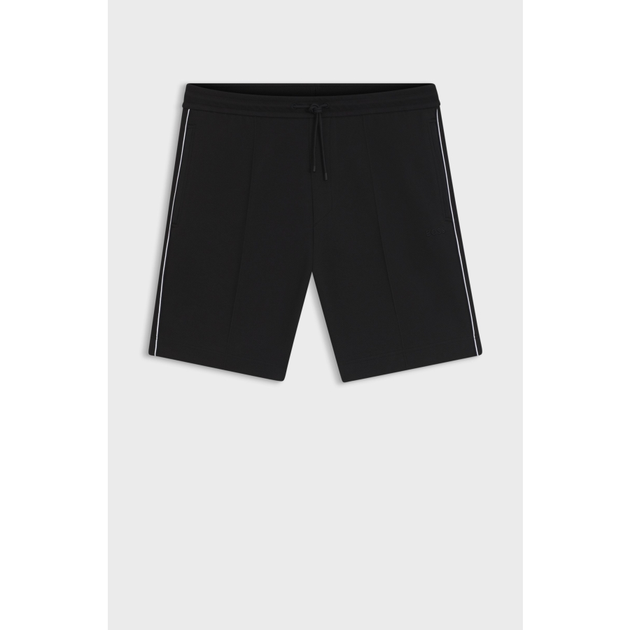 Hugo Boss Cotton-Blend Shorts With Piped Trims