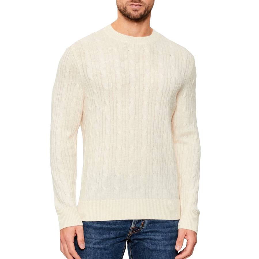 Hugo Boss Cable-Knit Sweater In Wool And Cashmere