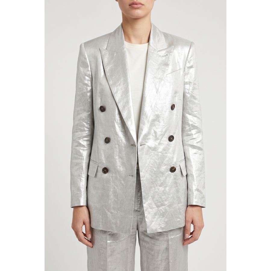 Brunello Cucinelli Light Silver Linen Suit