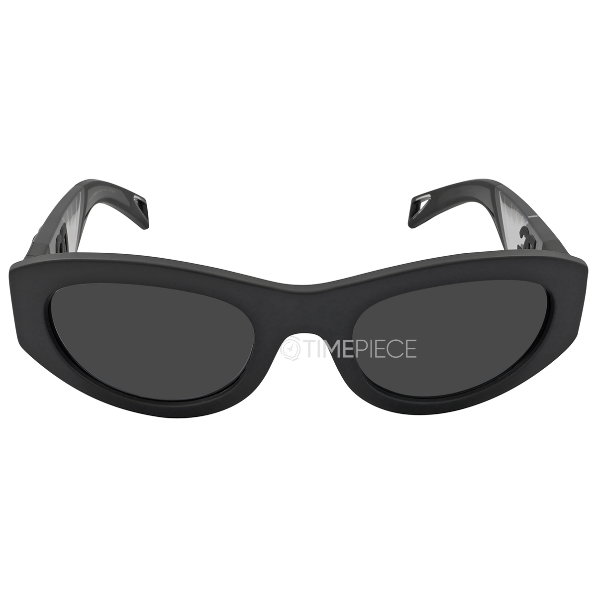 Dolce and Gabbana Light Gray Mirrored Black Rectangular Mens Sunglasses