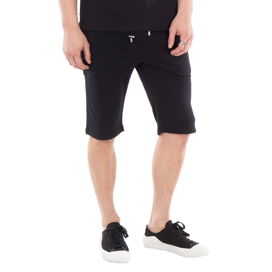 Balmain Cotton Shorts With Flocked Balmain Paris Logo