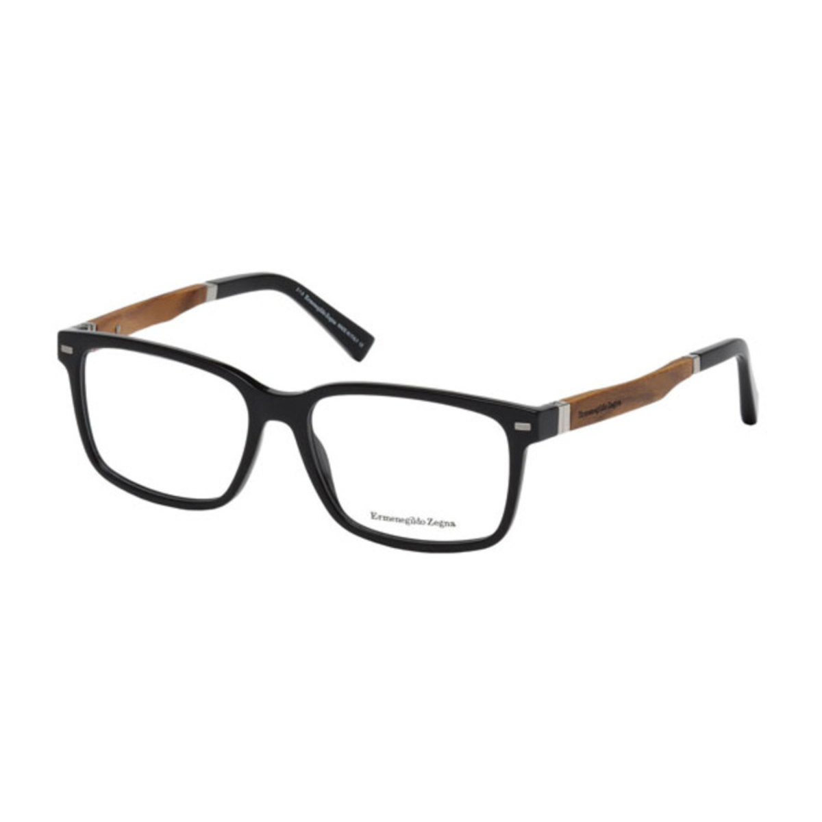 Ermenegildo Zegna Mens Black Oval Eyeglass Frames EZ507800155