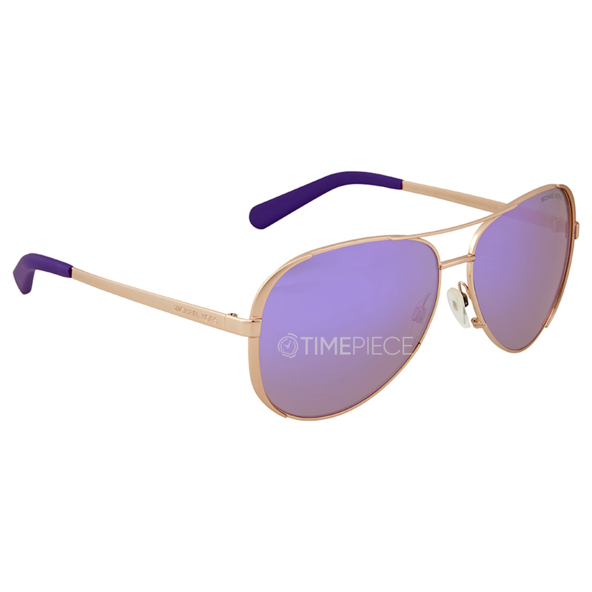 Buy the Michael Kors Chelsea Purple Aviator Sunglasses