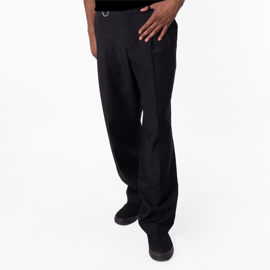 Etudes Mens Black Wide-Leg Trousers