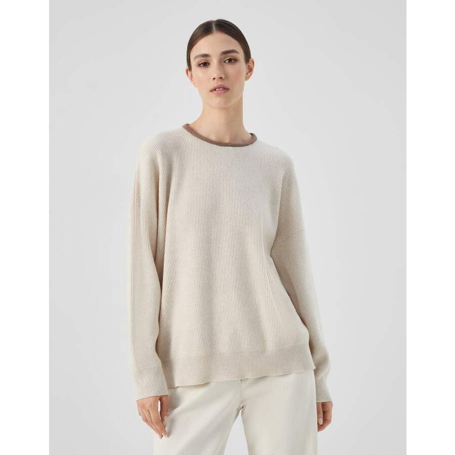 Brunello Cucinelli Womens Marble Wool Sweater