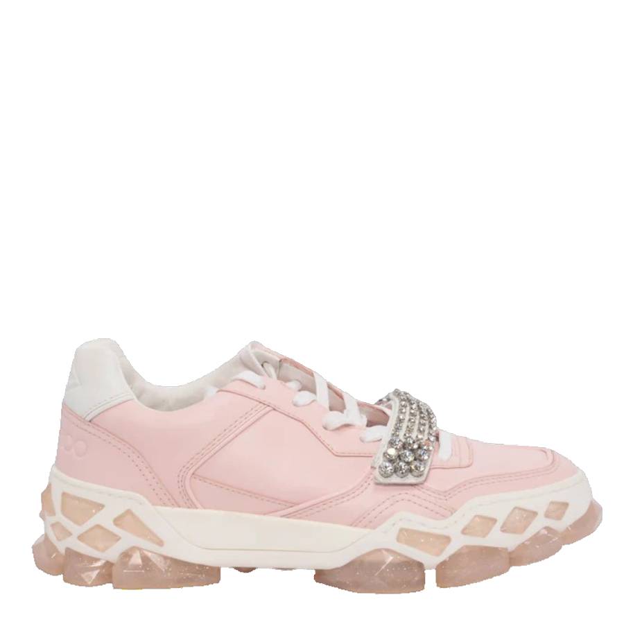 Jimmy Choo Diamond X Strap/F Leather Trainers, Brand Size 34.5 ( US Size 4.5 )