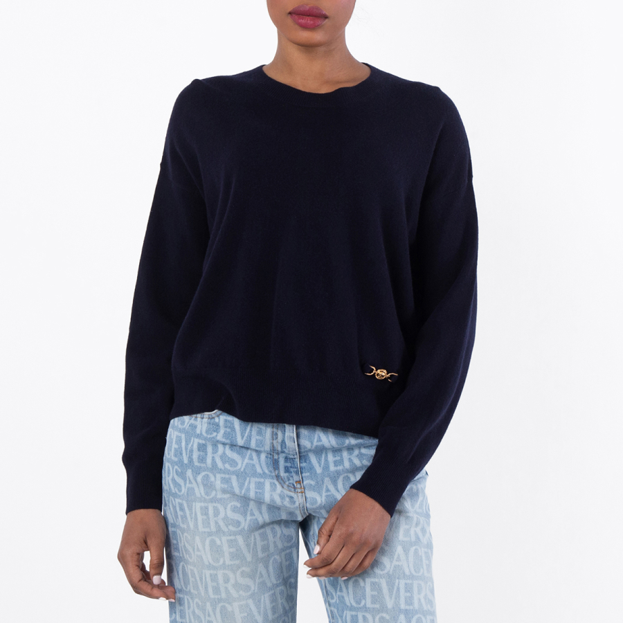 Versace Medusa 95 Cashmere-Blend Boxy Sweater