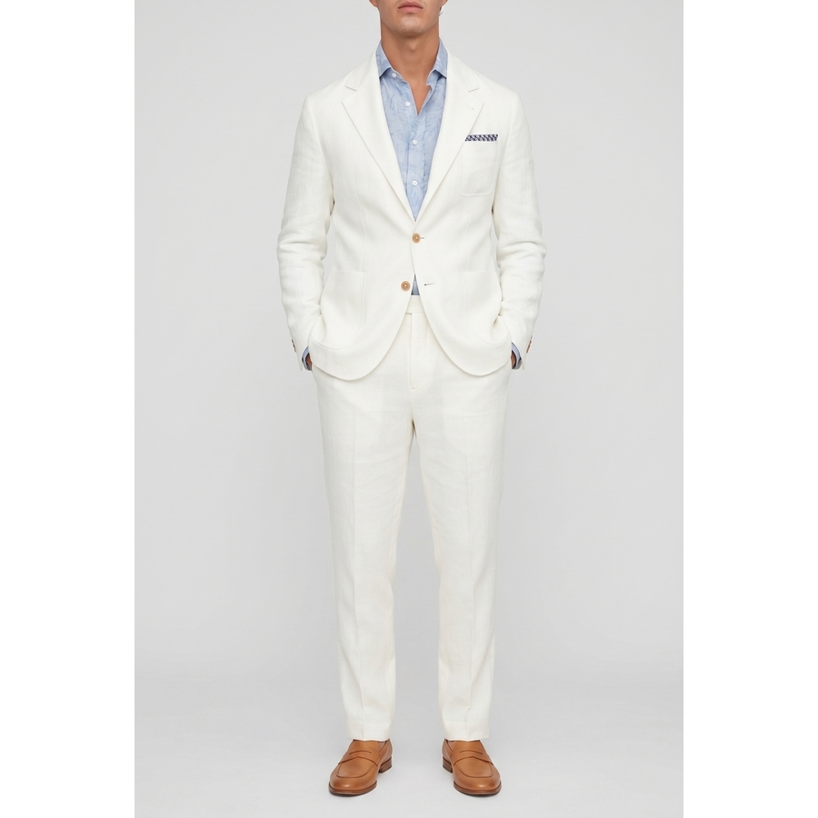 Brunello Cucinelli Off-White Deconstructed Blazer
