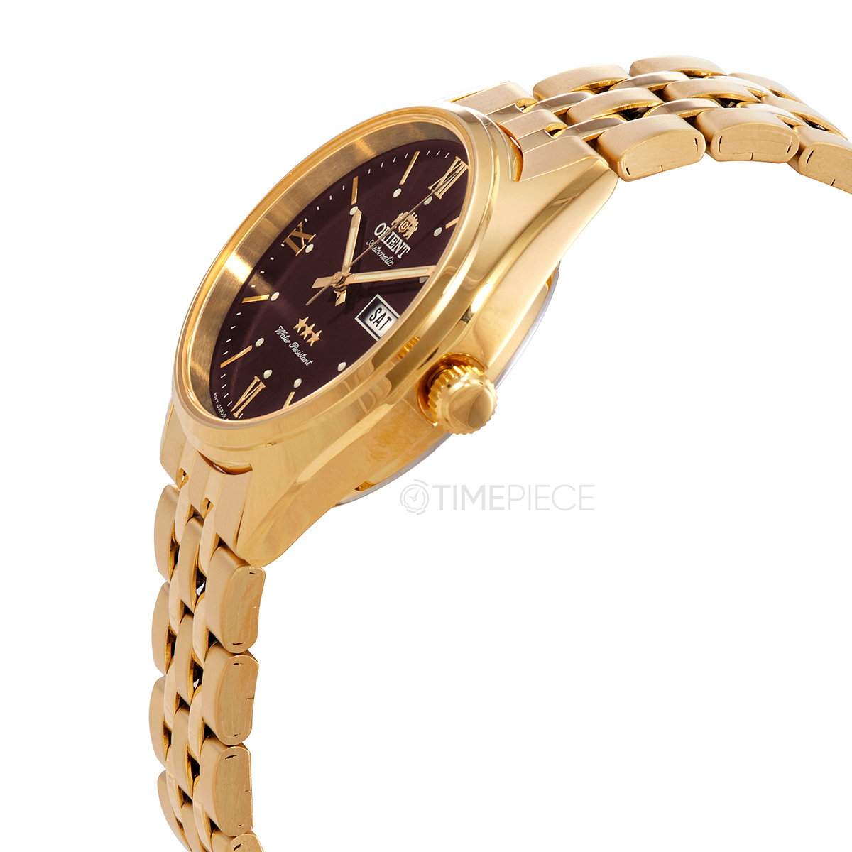 Orient Deneb Tri Star Brown Dial Mens Watch RA AB0E12R19B