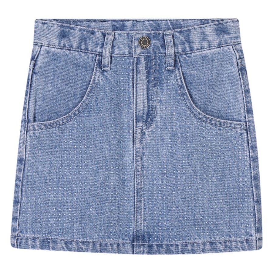 Little Marc Jacobs Rhinestone Denim Skirt