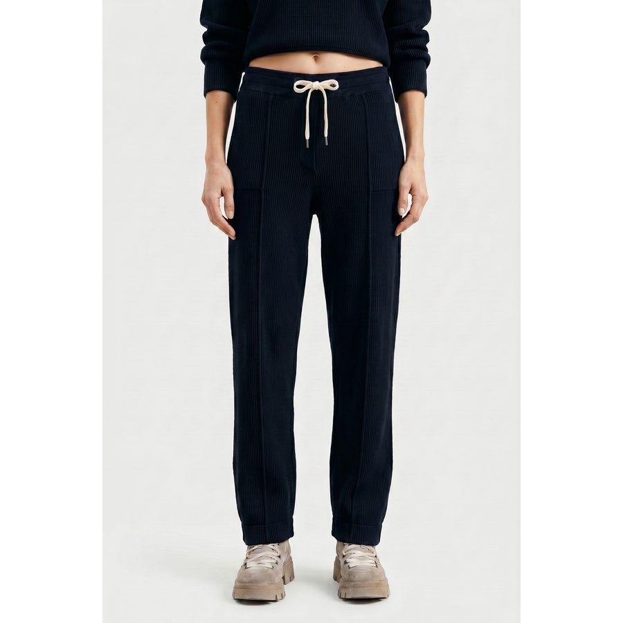 Brunello Cucinelli Black Relaxed Cotton Trousers, Size Small