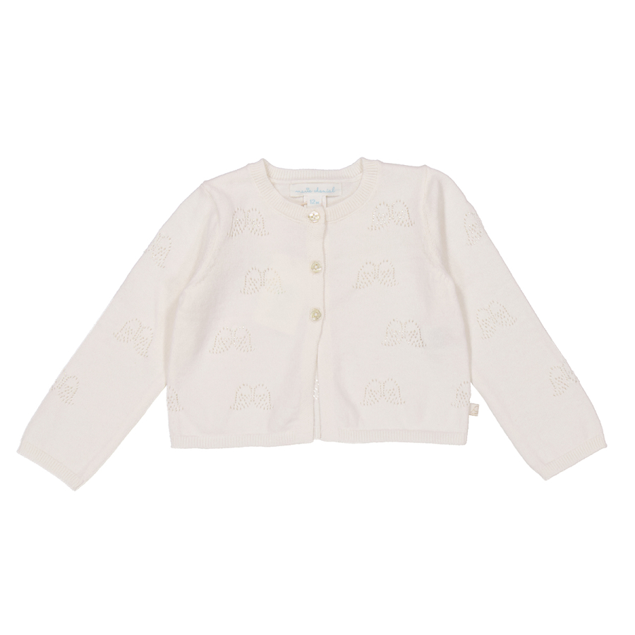 Marie Chantal Infant Pointelle Angel Wing Cardigan