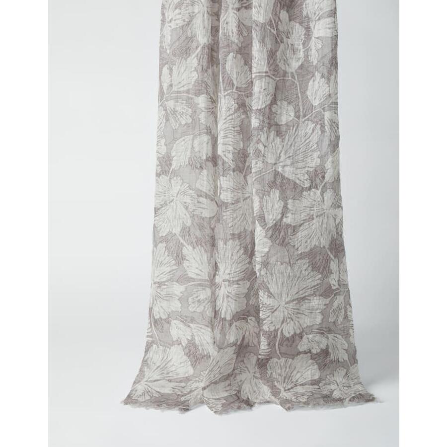 Brunello Cucinelli Women's Grey And White Floral Scarf, One Size