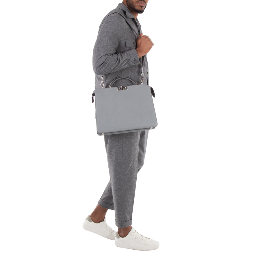 Fendi Peekaboo Leather Briefcase