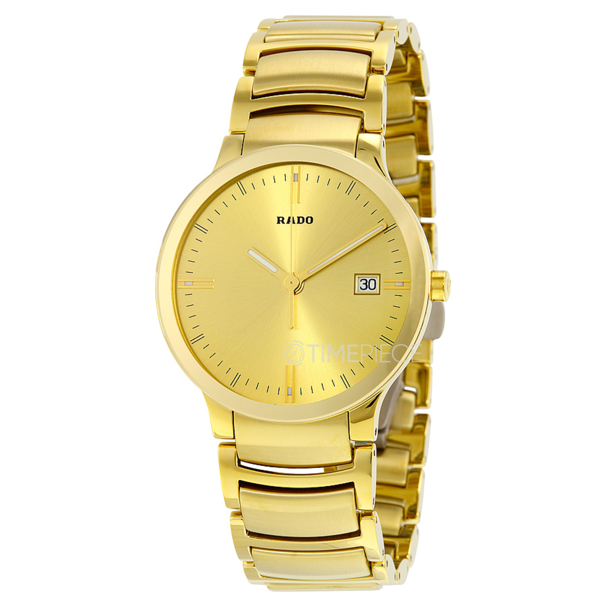 Rado Centrix Gold Dial Yellow Gold-plated Mens Watch - R30527253