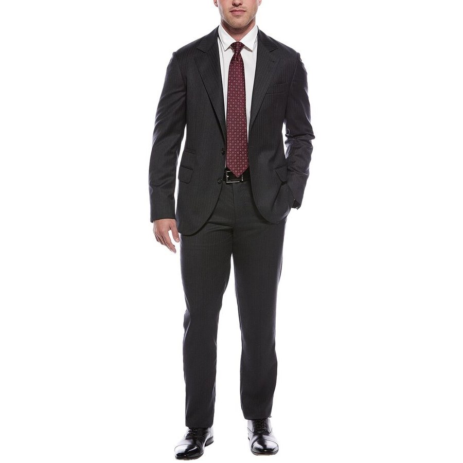 Brunello Cucinelli Men's Anthracite Wool Two-Piece Suit