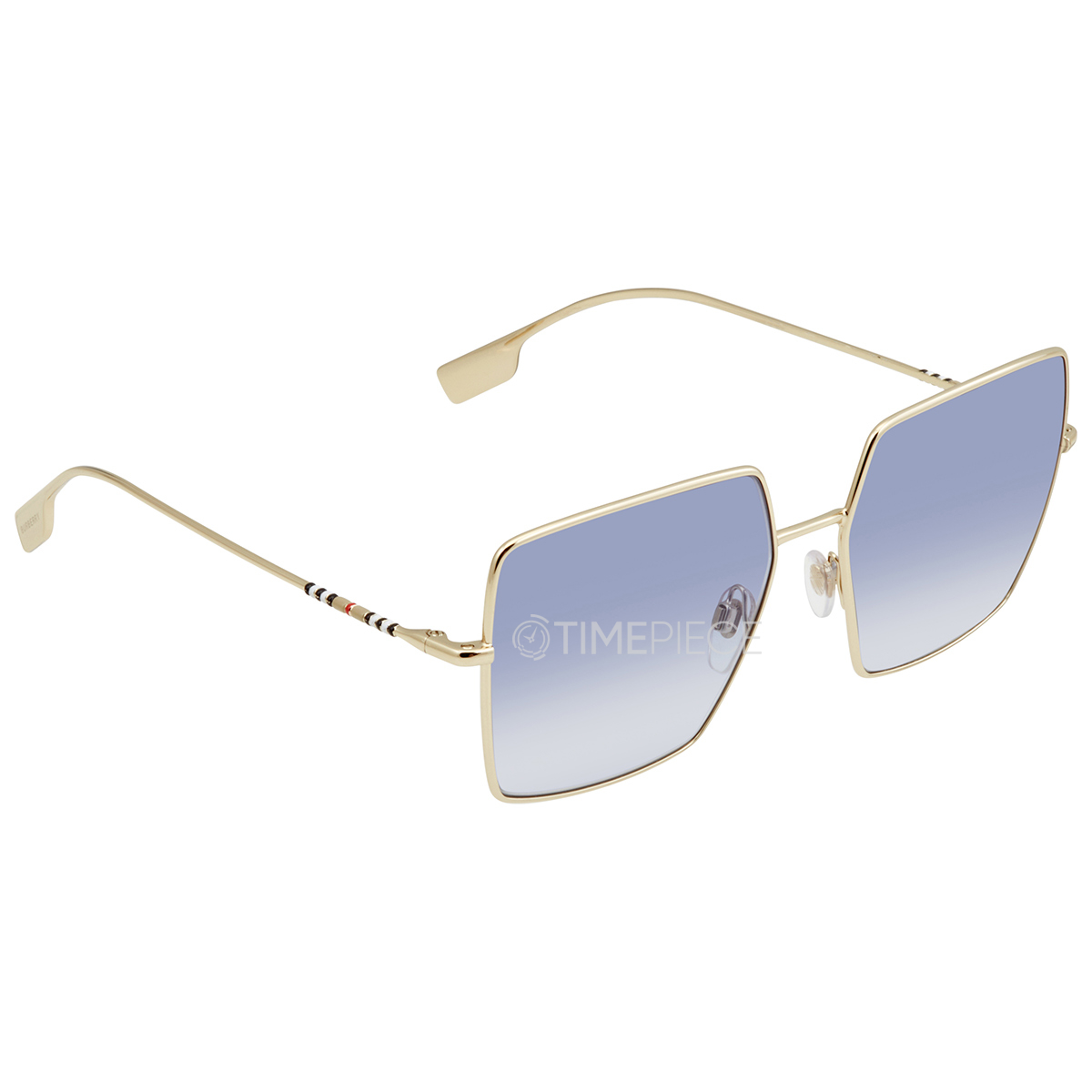 Burberry Daphne Clear Gradient Light Blue Square Ladies Sunglasses