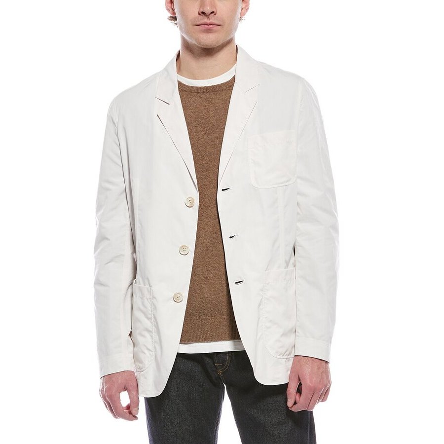 Brunello Cucinelli Off White Relaxed Blazer