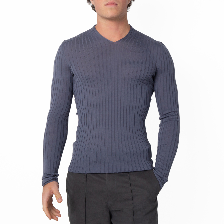 Ferragamo V-Neck Wool Knit Sweater