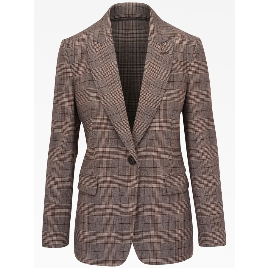 Brunello Cucinelli Wobrown Wool Blend Tailored Jacket