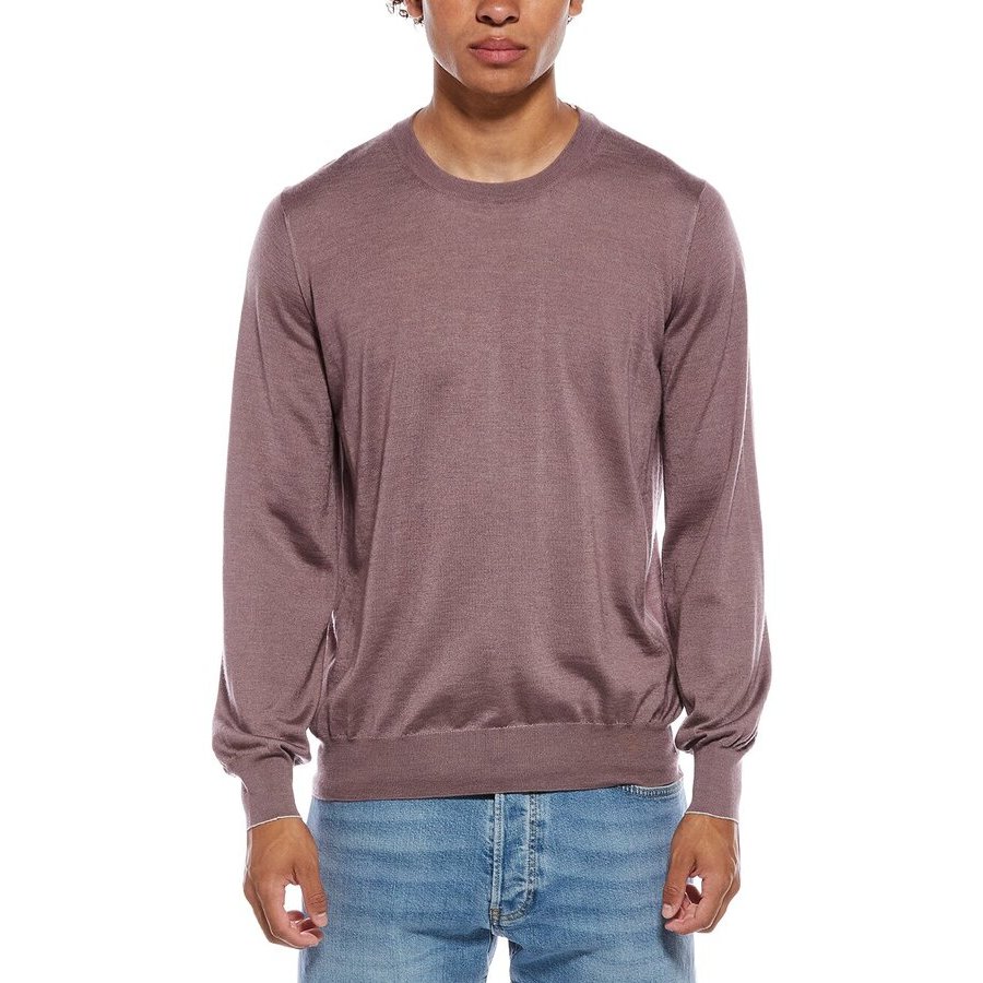 Brunello Cucinelli Cashmere-Silk Blend Sweater — Mauve