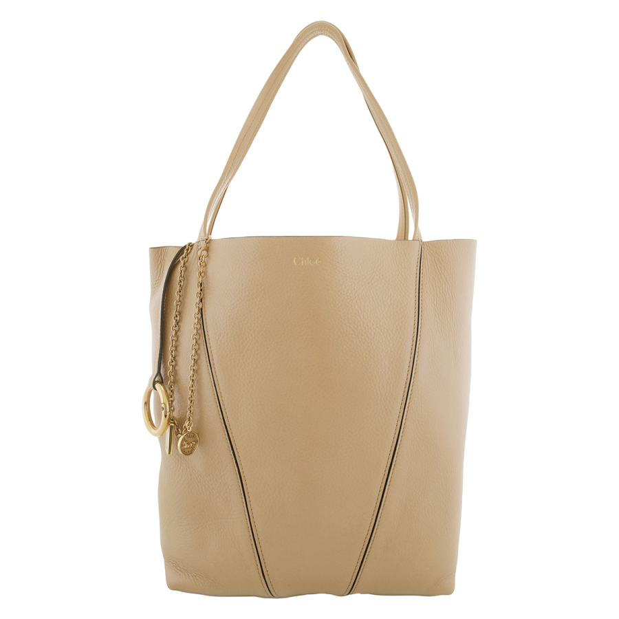 Chloe Spin Tote Bag In Grained Leather