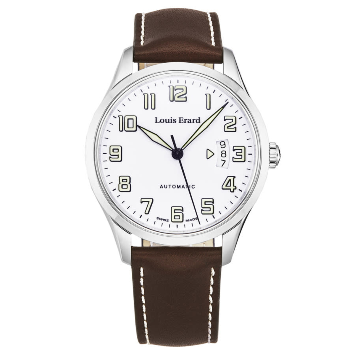 Louis Erard Heritage Automatic Diamond White Dial Ladies Watch