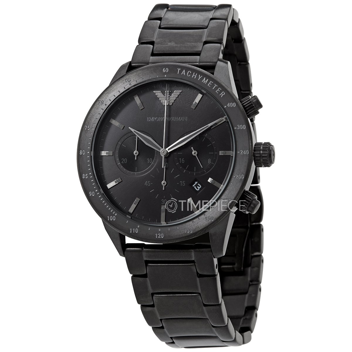 Emporio Armani Men&s Chronograph Stainless Steel Watch - Black AR11242