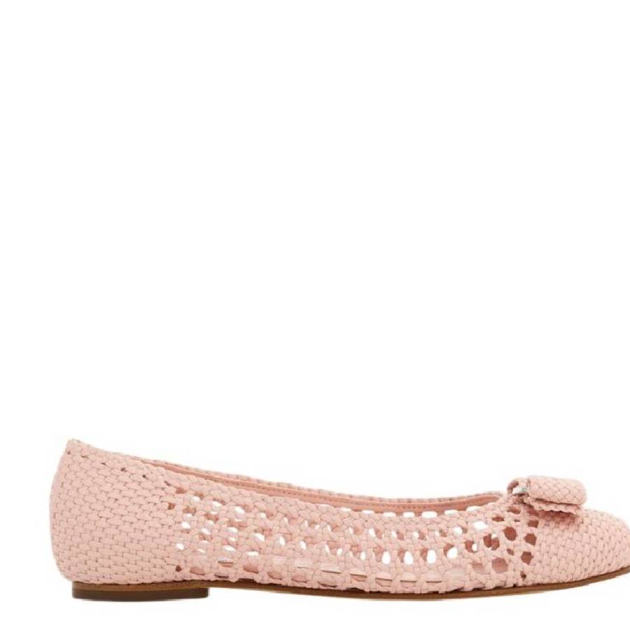 Ferragamo Woven Varina Ballet Flats, Size 10 C