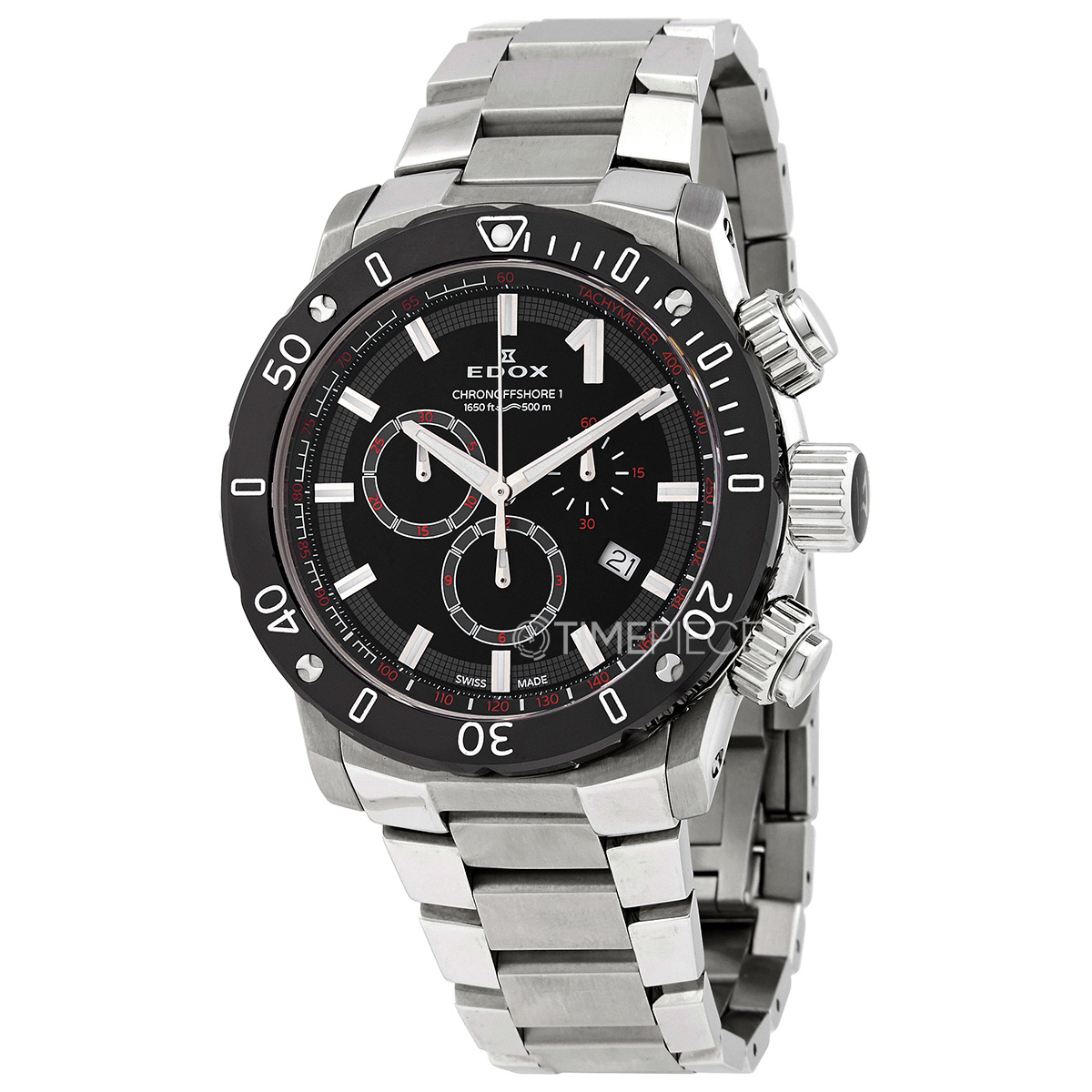 Edox Chronoffshore-1 Chronograph Quartz Black Dial Mens Watch