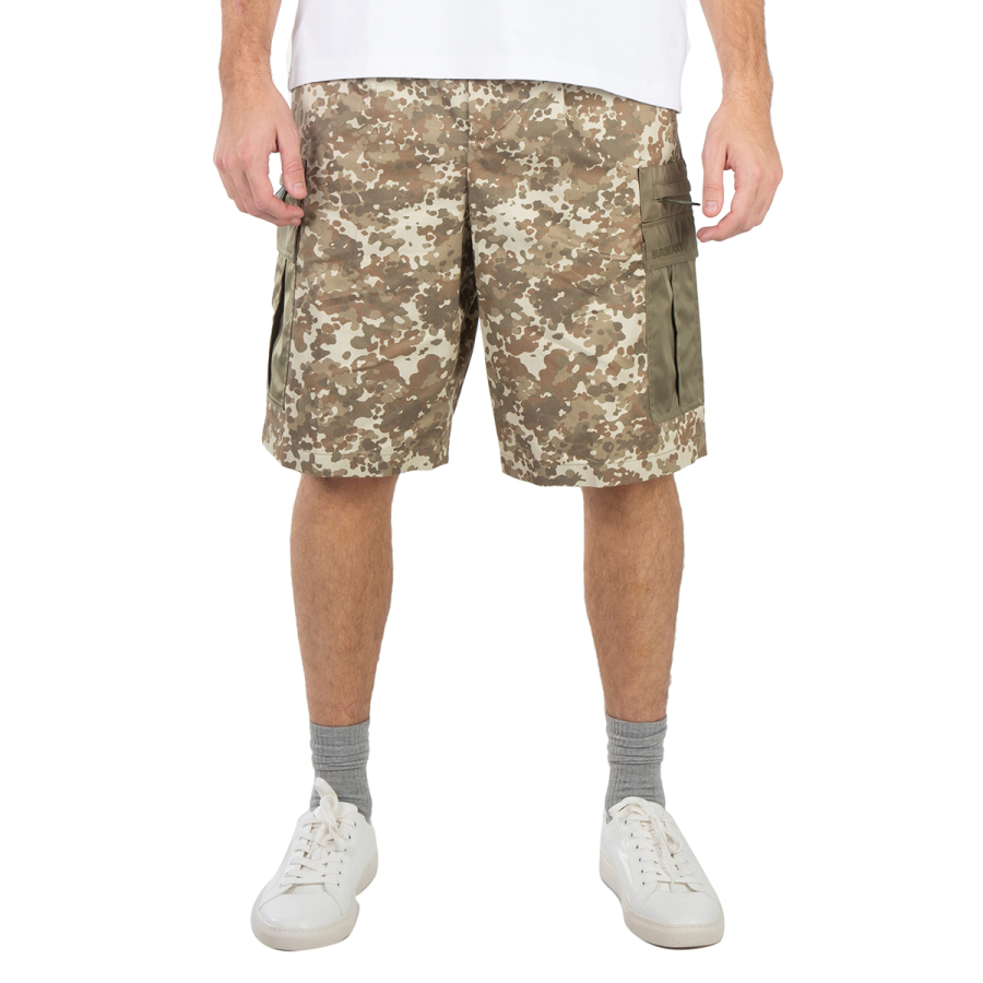 Burberry Khaki Green Camo Dan Shorts