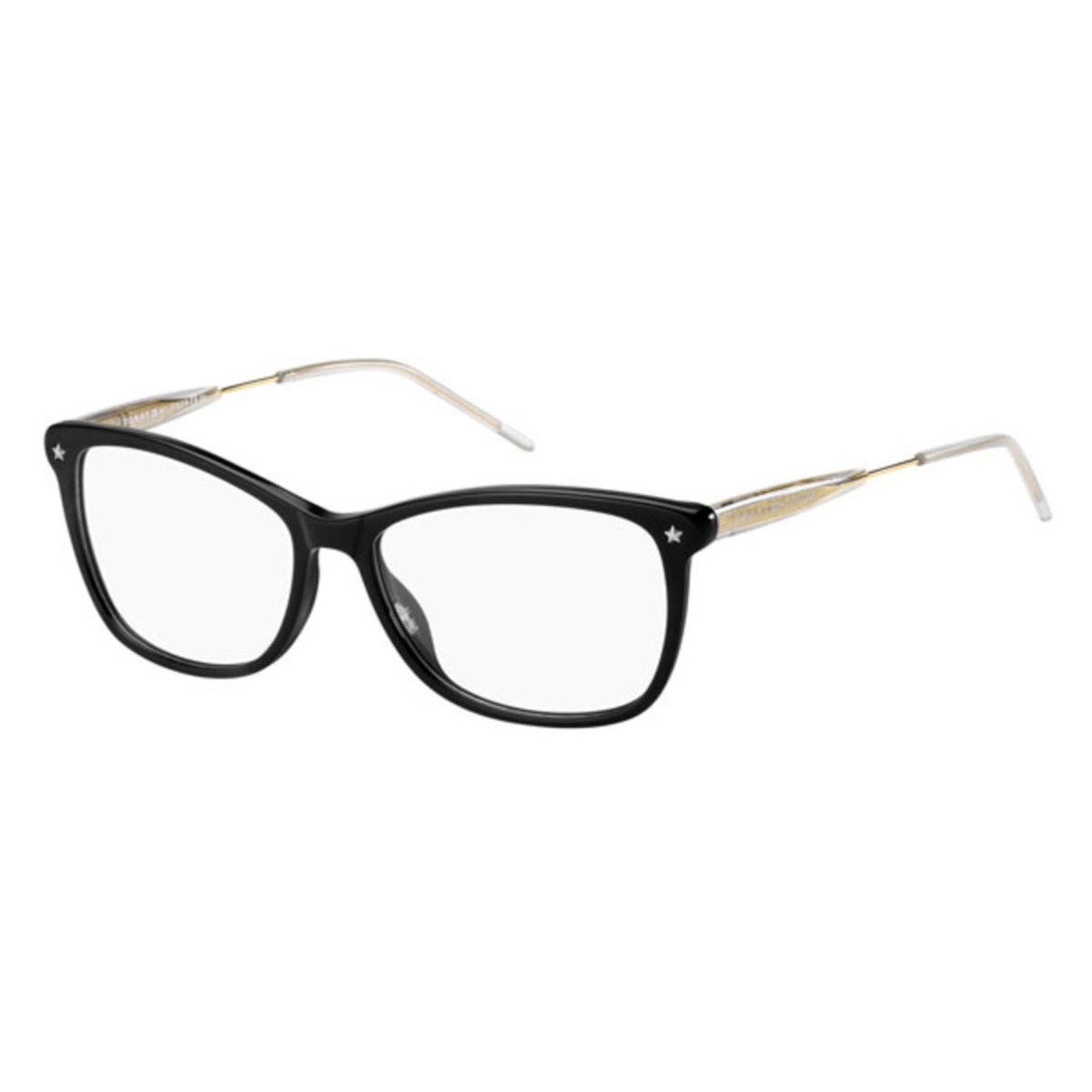 Tommy Hilfiger Ladies Black Square Eyeglass Frames Th163308070053