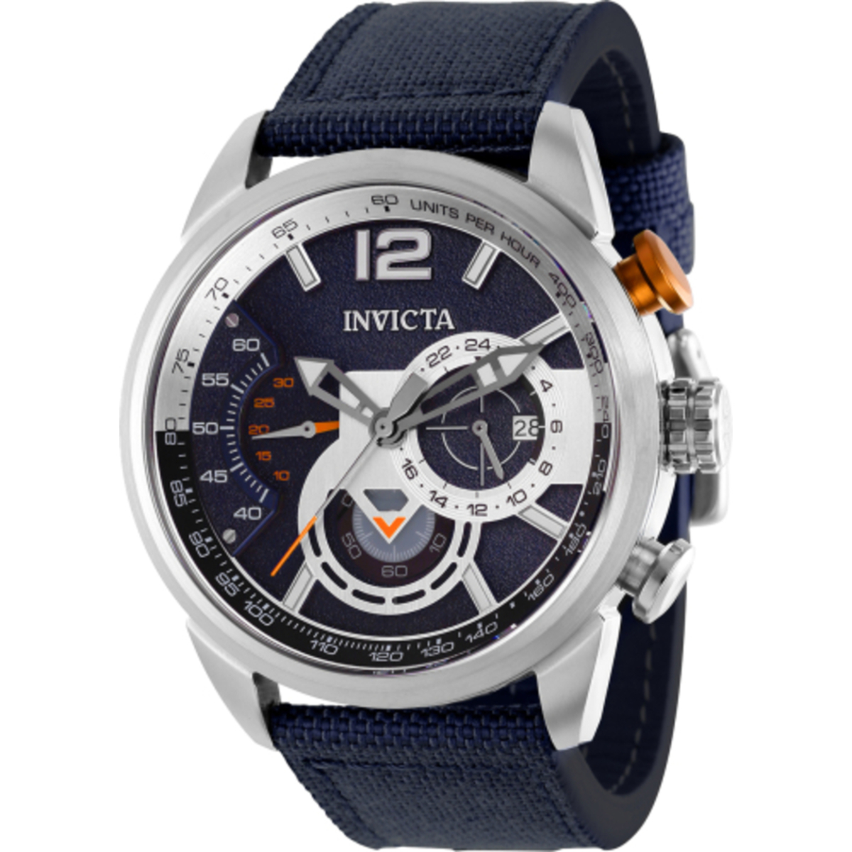 Invicta Aviator GMT Chronograph Blue Dial Mens Watch 39655