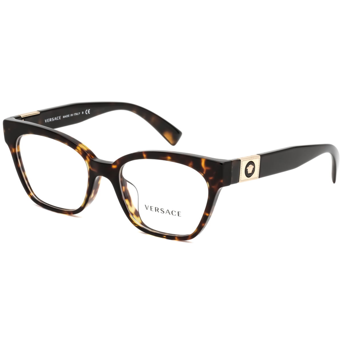 Versace Ladies Tortoise Square Eyeglass Frames VE3294F10853