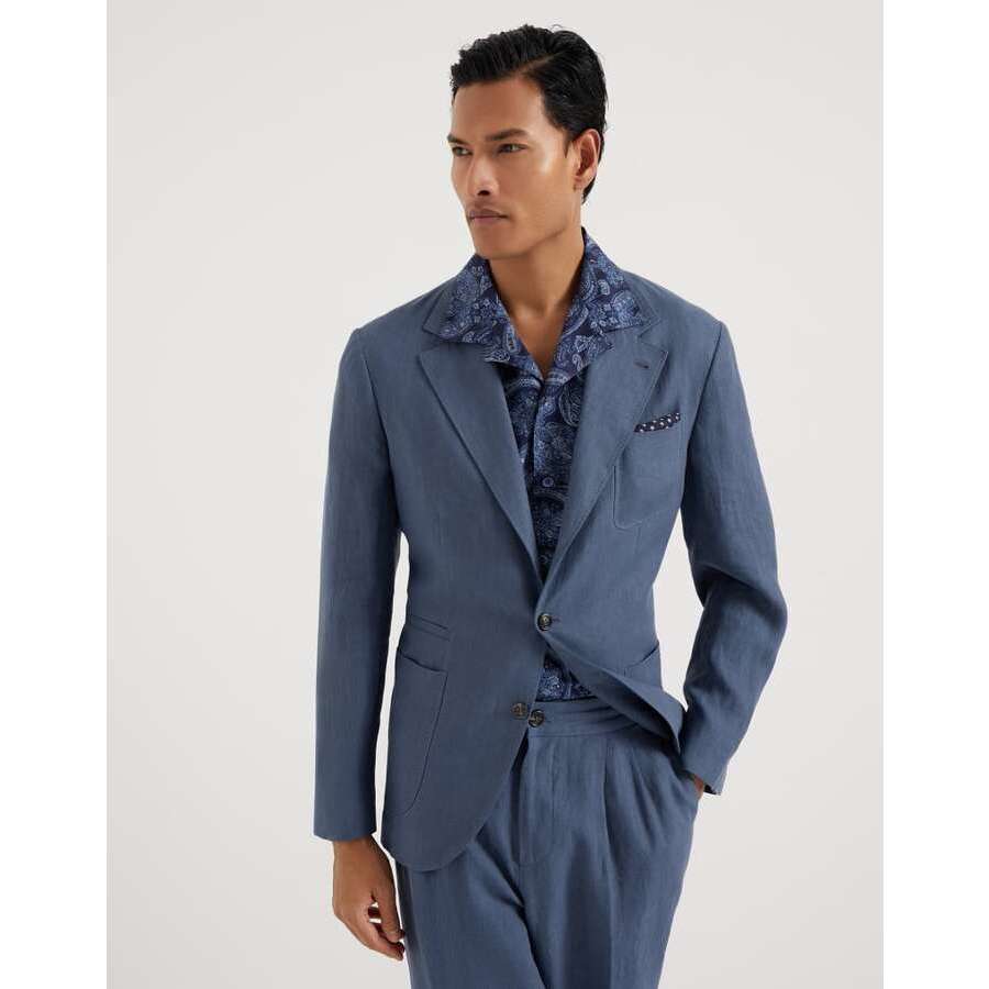 Brunello Cucinelli Men's Ocean Linen Blazer