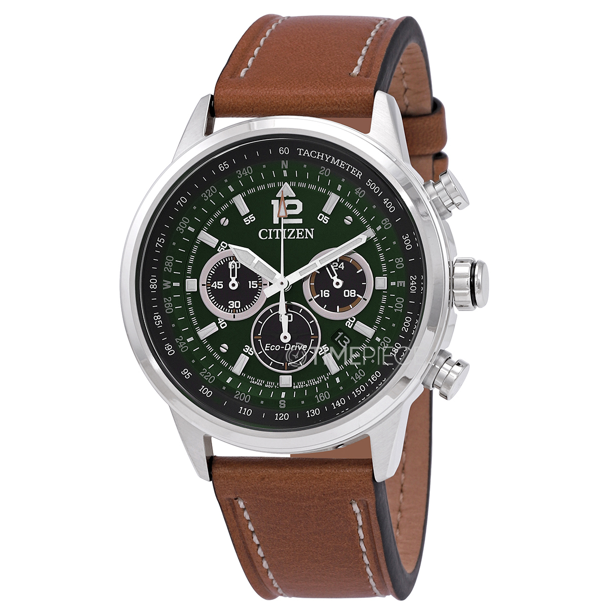 Citizen Avion Chronograph Green Dial Mens Watch CA4477-08X