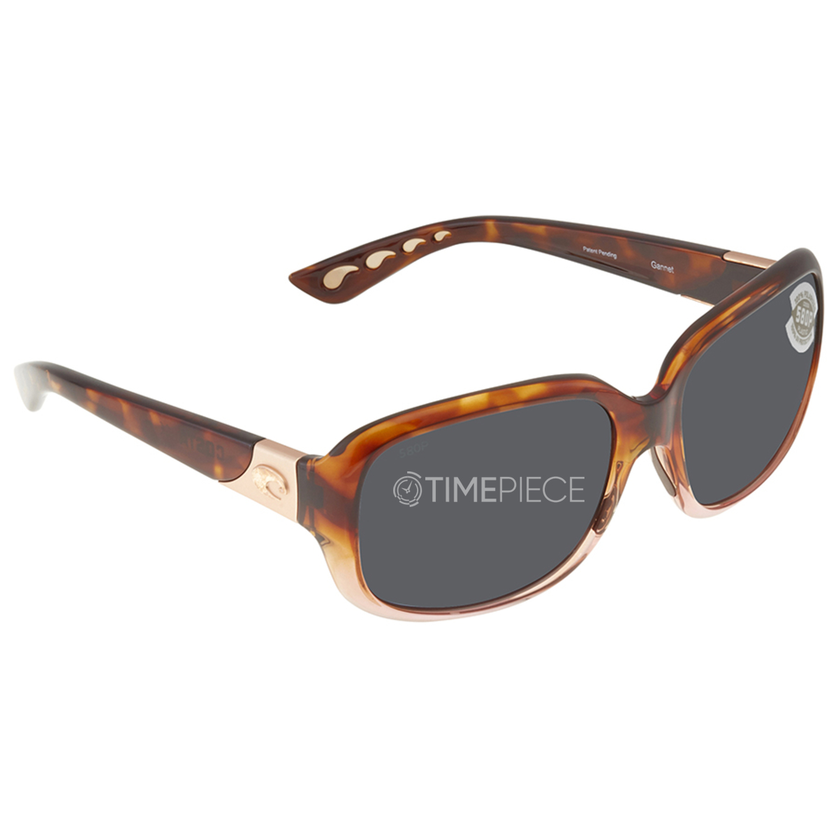 Costa Del Mar Gray 580P Oval Ladies Sunglasses GNT 120 OGP