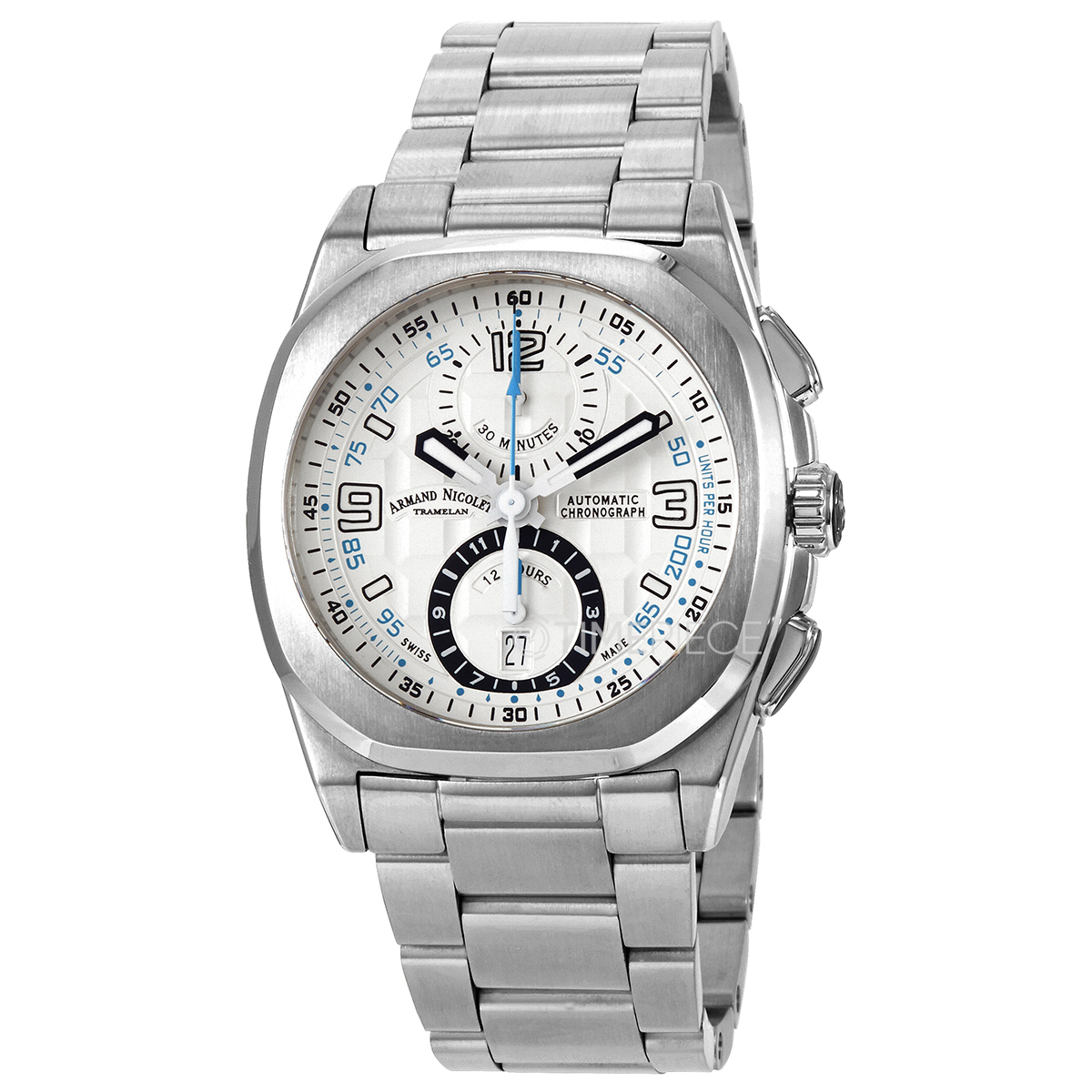 Armand Nicolet JH9 Chronograph Automatic Silver Dial Mens Watch A668HAA ...