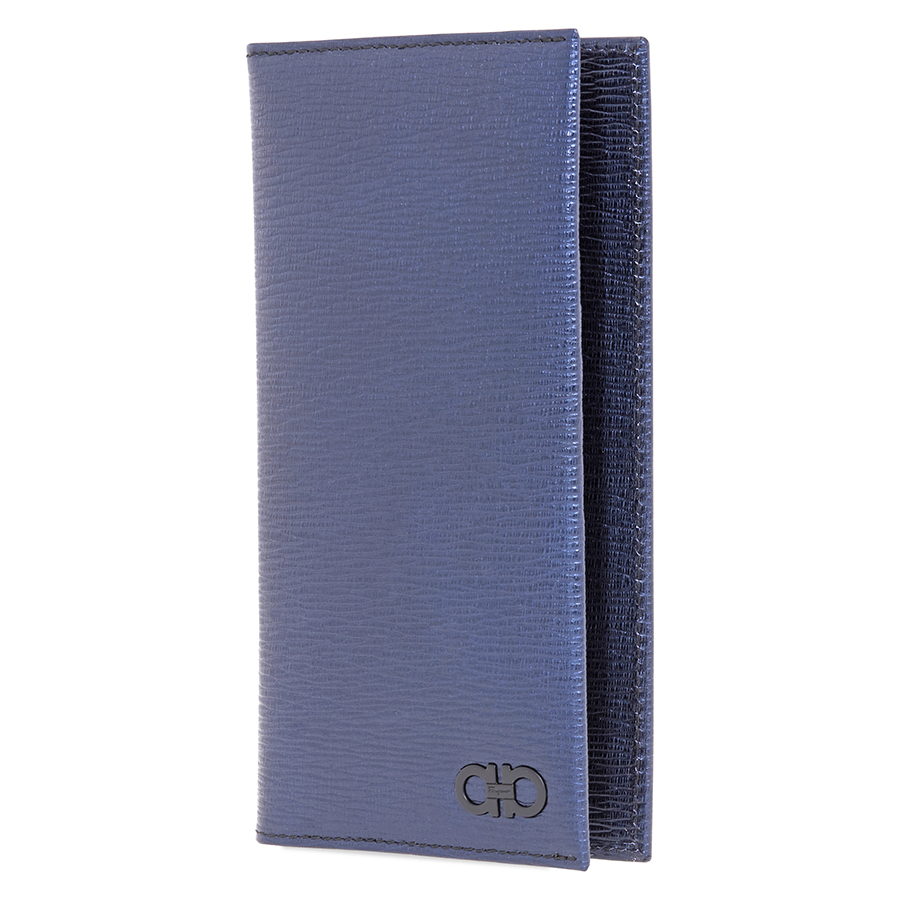 Ferragamo Revival Gancini Breast Pocket Wallet Navy 66A071 704928