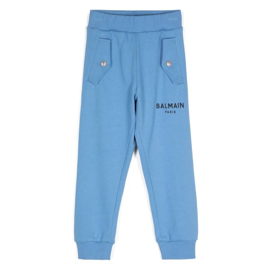 Balmain Boys Logo Print Cotton Sweatpants