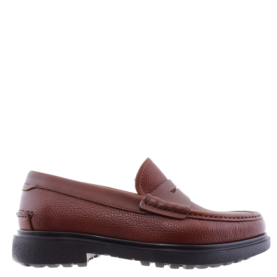 Ferragamo Rocket Leather Penny Loafers, Size 5.5 EEE