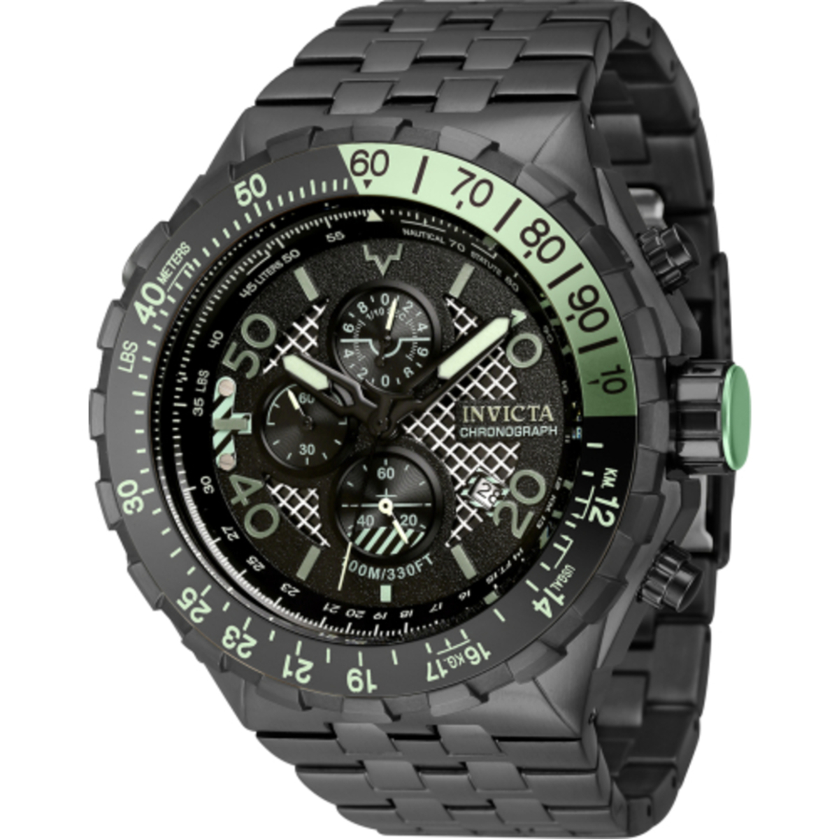 Invicta Aviator Chronograph Quartz Black Dial Mens Watch 40135