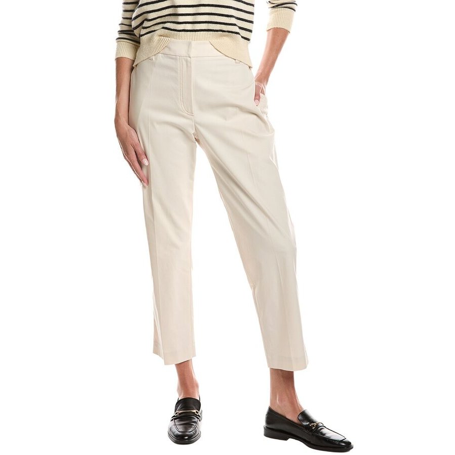 Brunello Cucinelli Wooff White Cropped Trousers