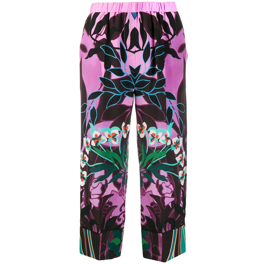 Valentino Garavani Mirrored Orchid Print Culottes