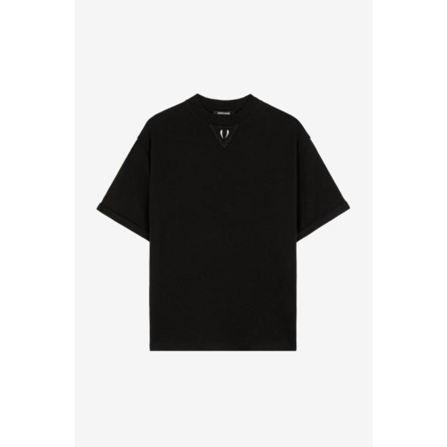 Roberto Cavalli Fang Detail Cotton Jersey T-Shirt