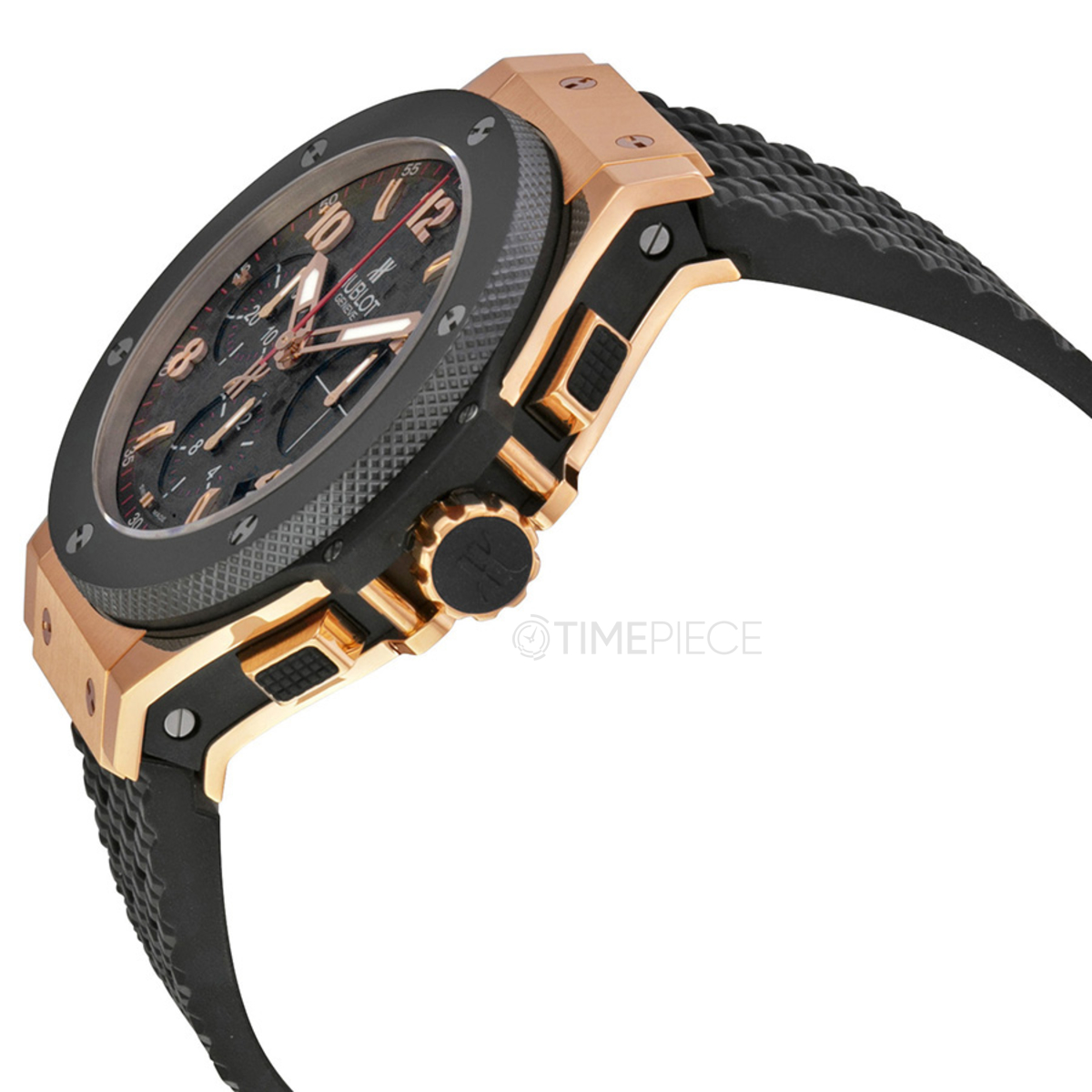 Hublot Big Bang Rose Gold Ceramic Rubber Chronograph Automatic Men's Watch, 341.PB.131.RX